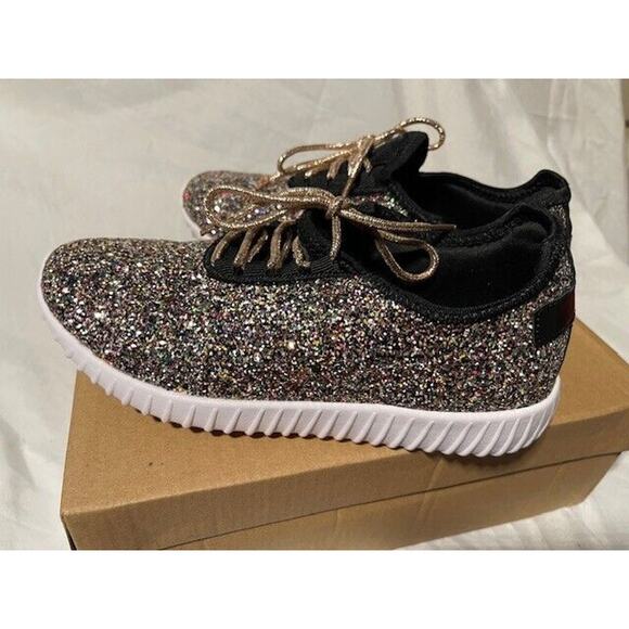 Southern Fried Chics Sneakers Shoes Women's Size 7 Sparkle Glitter Colorful NEW - Picture 6 of 13